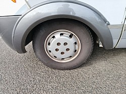 Front left wheel arch freshly painted.
