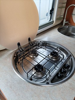 Three ring gas hob.